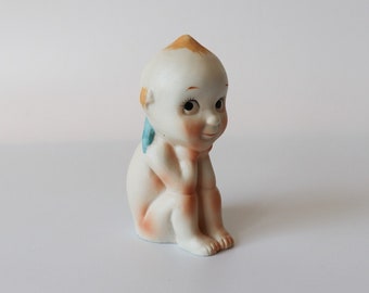 Vintage Bisque Porcelain Kewpie "Thinker" Doll