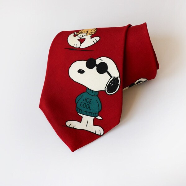 Vintage Joe Cool Snoopy Silk Tie