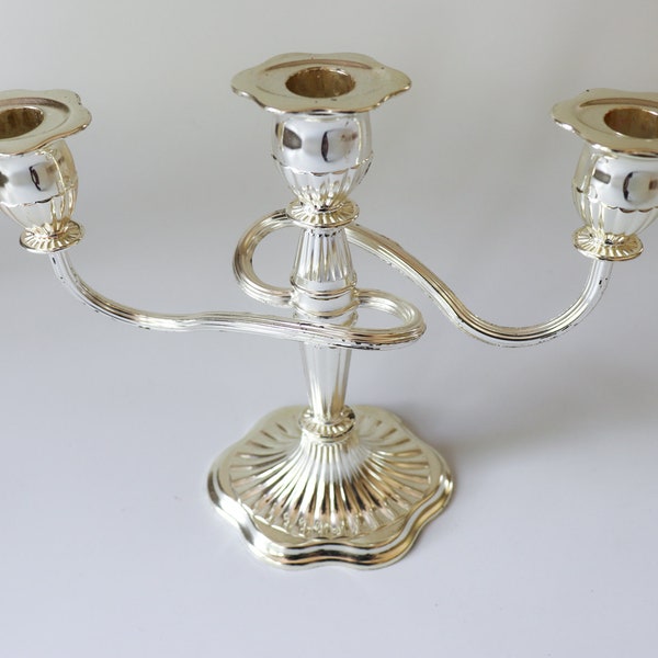 Vintage Silver plated Swirl Candelabra