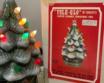 Vintage “Yule-Glo” by concepts lighted ceramic Christmas tree