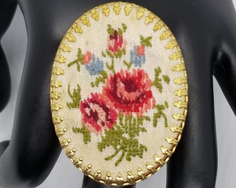 Elizabeth: Embroidered Rose Ring