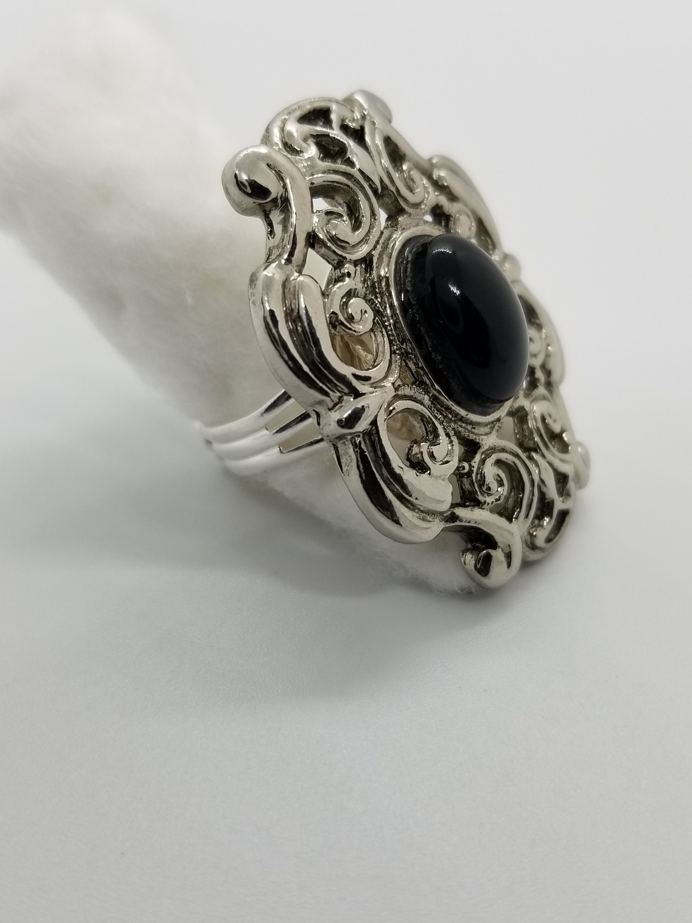 Sabrina: Adjustable Silver Filigree Ring One of a Kind - Etsy