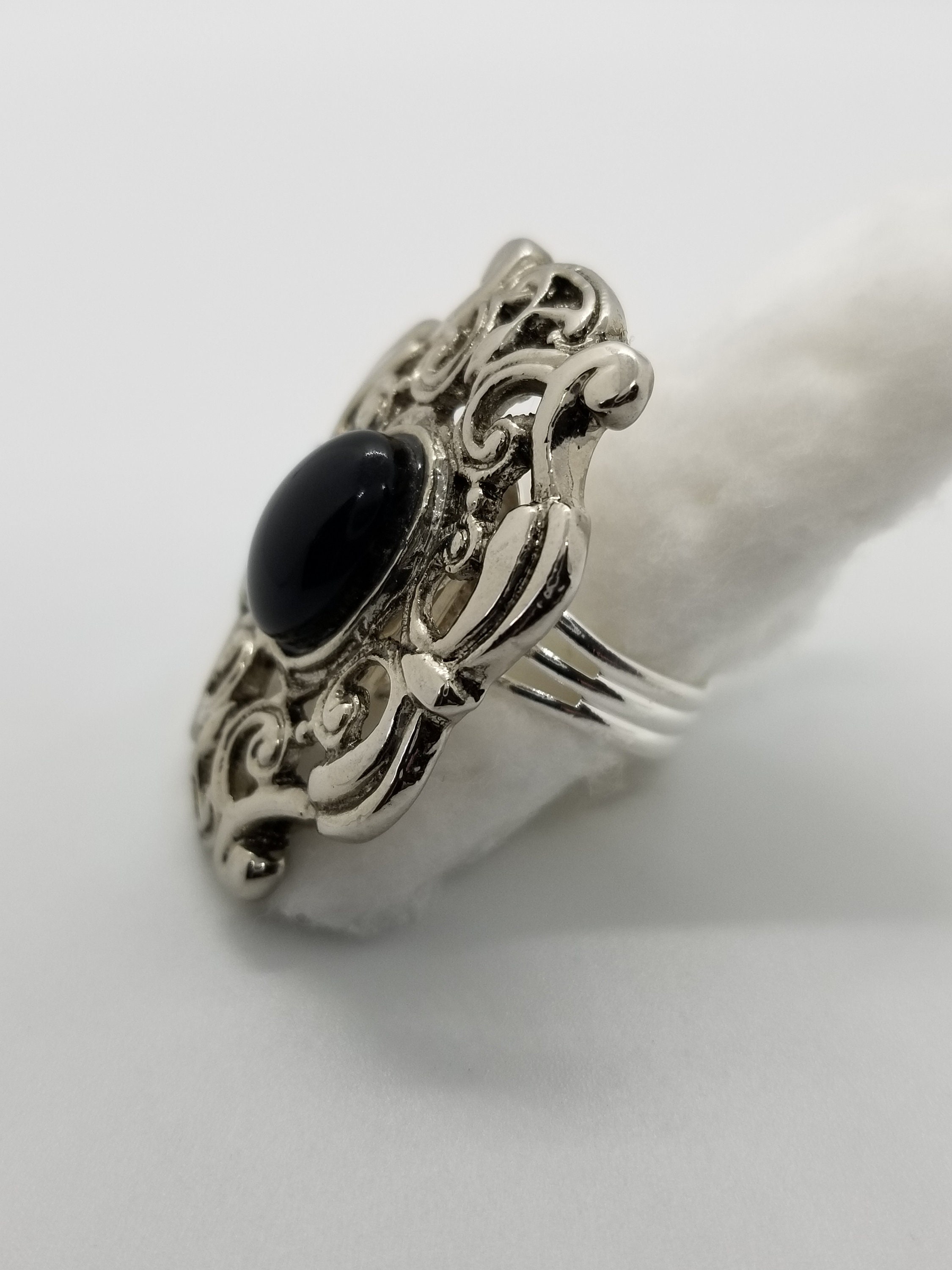 Sabrina: Adjustable Silver Filigree Ring One of a Kind - Etsy