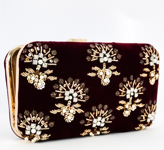 maroon clutch
