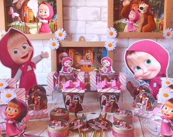 Masha And The Bear Cake Topper Etsy