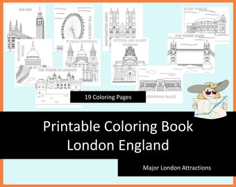 London travel kids coloring pages, printable coloring kids travel activities, homeschool printables, digital coloring, learning activities