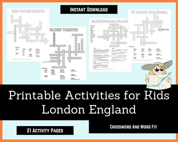 Printable Travel Activities for Kids London England Travel | Etsy