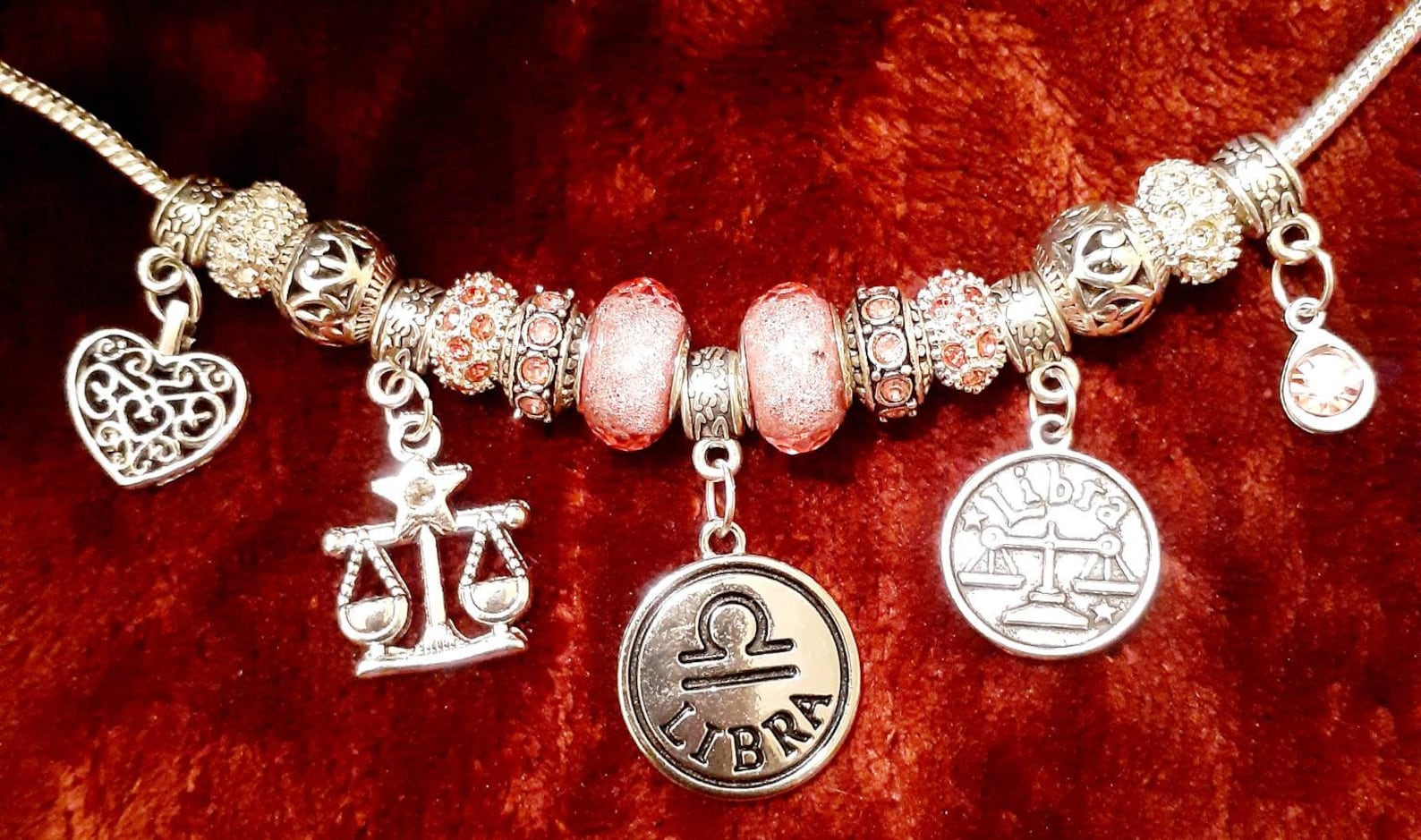 October Libra Bracelet Zodiac Charm Bracelet Libra Birthday Etsy