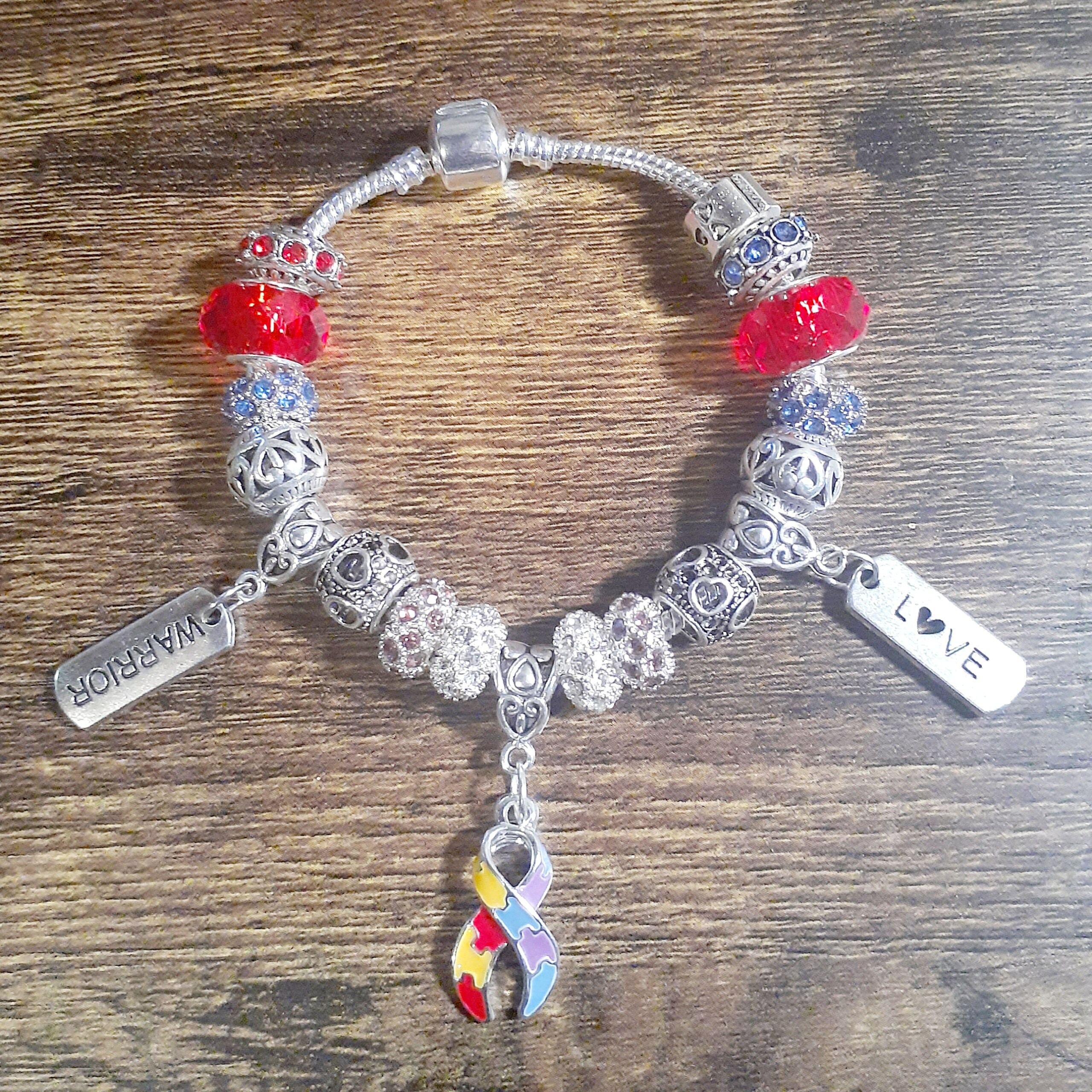 Pandora Style Autism Awareness Charm Bracelet Etsy Canada