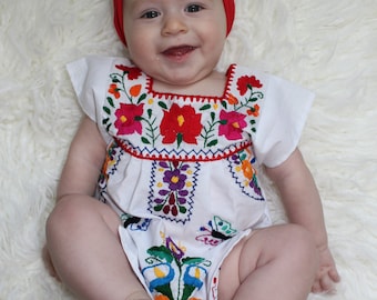 baby girl mexican embroidered dress