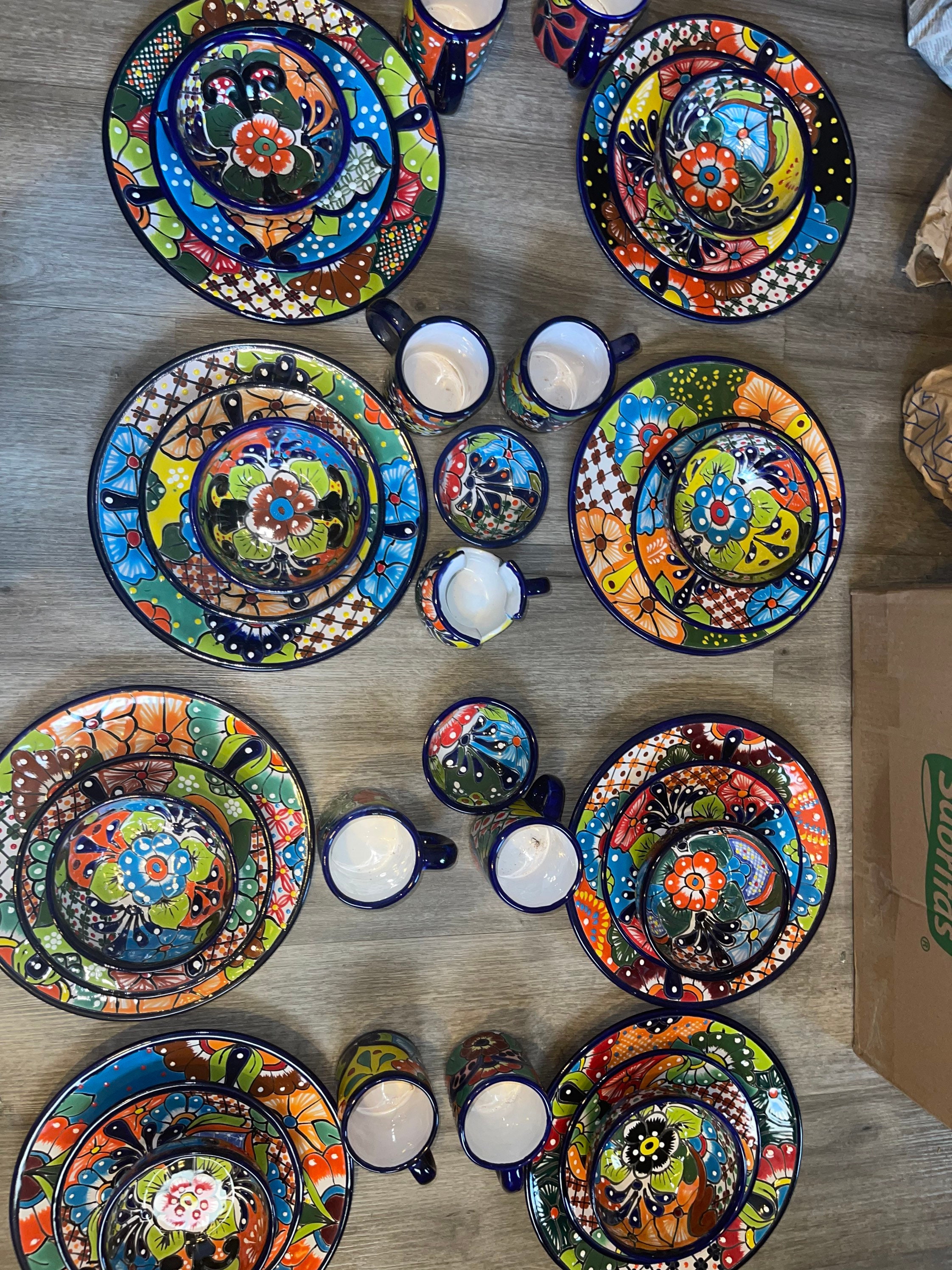 Mexican style dinnerware sets cheap