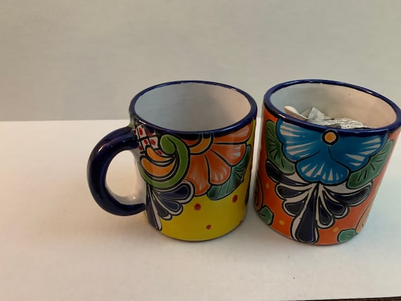 Mugs Talavera Extra Large Mexican a Large Cup of Tea or Coffee 4.5X4 18 Oz  -  Israel