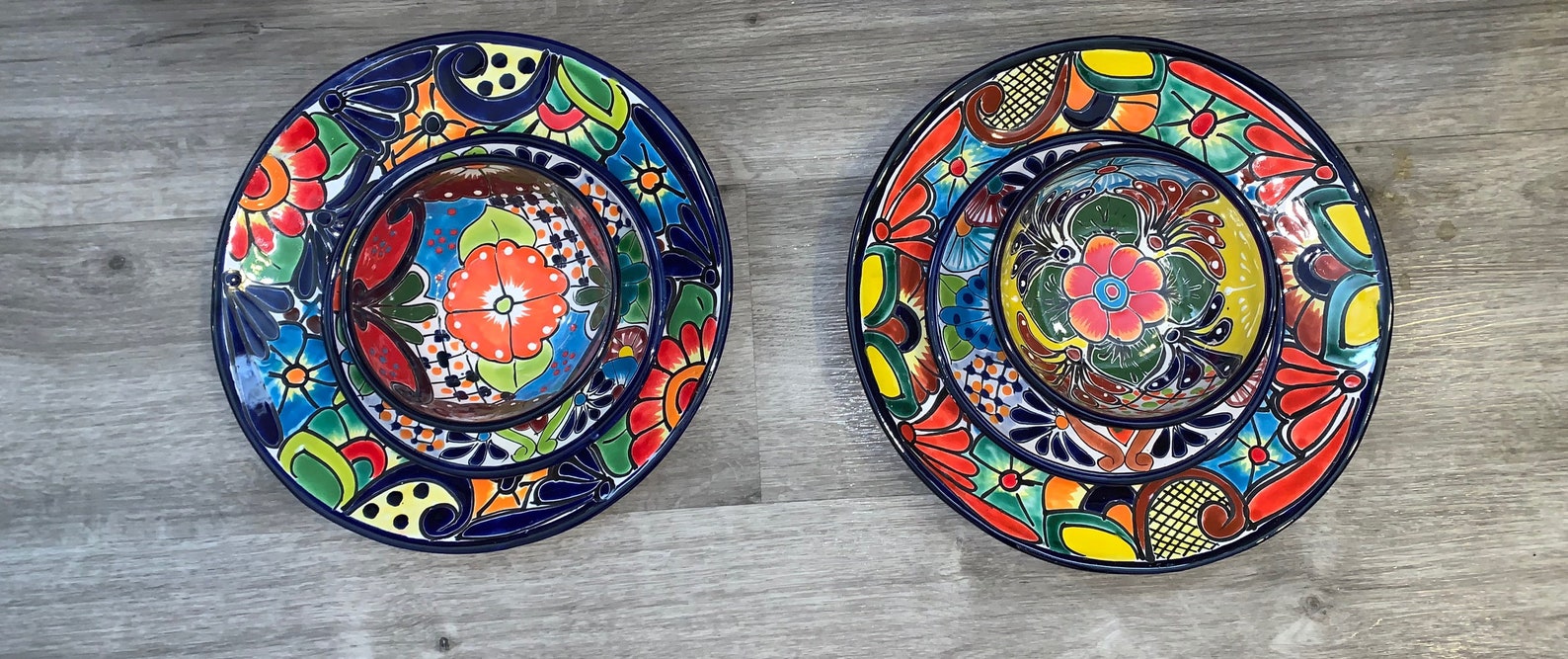 8 Piece Mexican Talavera Dinnerware Set. Seating for 2 Vibrant Etsy