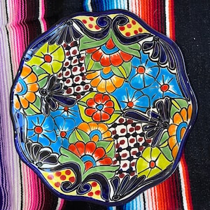 Piatti a nastro Talavera: blu cobalto, multicolore, senza piombo (12&quot; x 2&quot;)