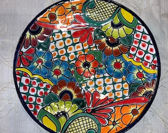 Assiette Décorative Talavera En Céramique – Porcelaine Artisanale Avec Charme Vintage