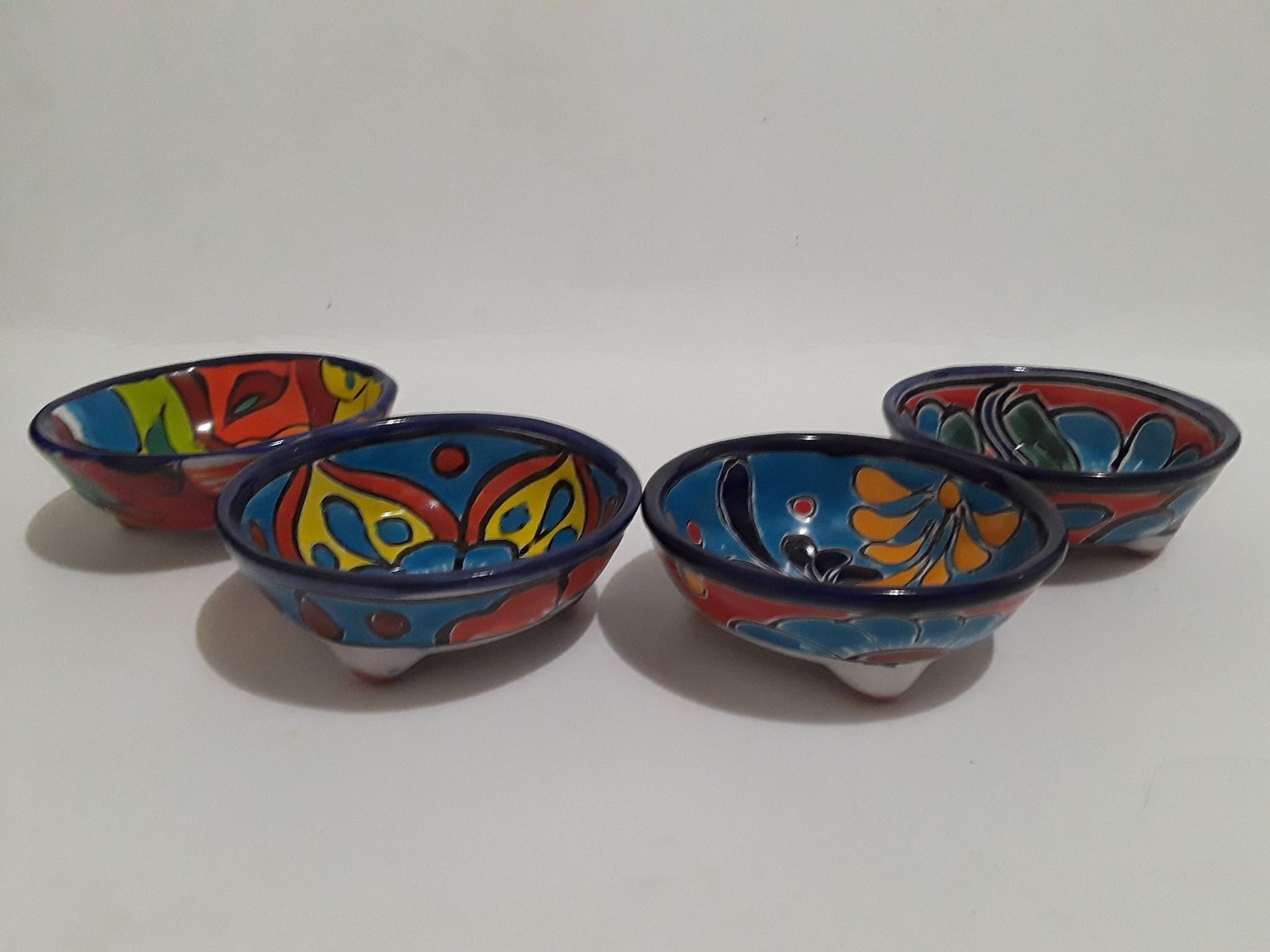Salsa Bowls Talavera Set of 2 4 or 6 Beautiful Mexican Folk Etsy