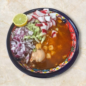 Juego de 4 tazones de Talavera, juego de tazones hondos para espaguetis y pozole, hermosa cerámica mexicana, hermosos tazones pintados de México, 18 oz