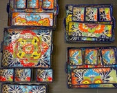 Talavera Casserole and Appetizer 5 Piece Set Beautiful Mexican Pottery, Great for Fiesta 39 s and Potlucks
