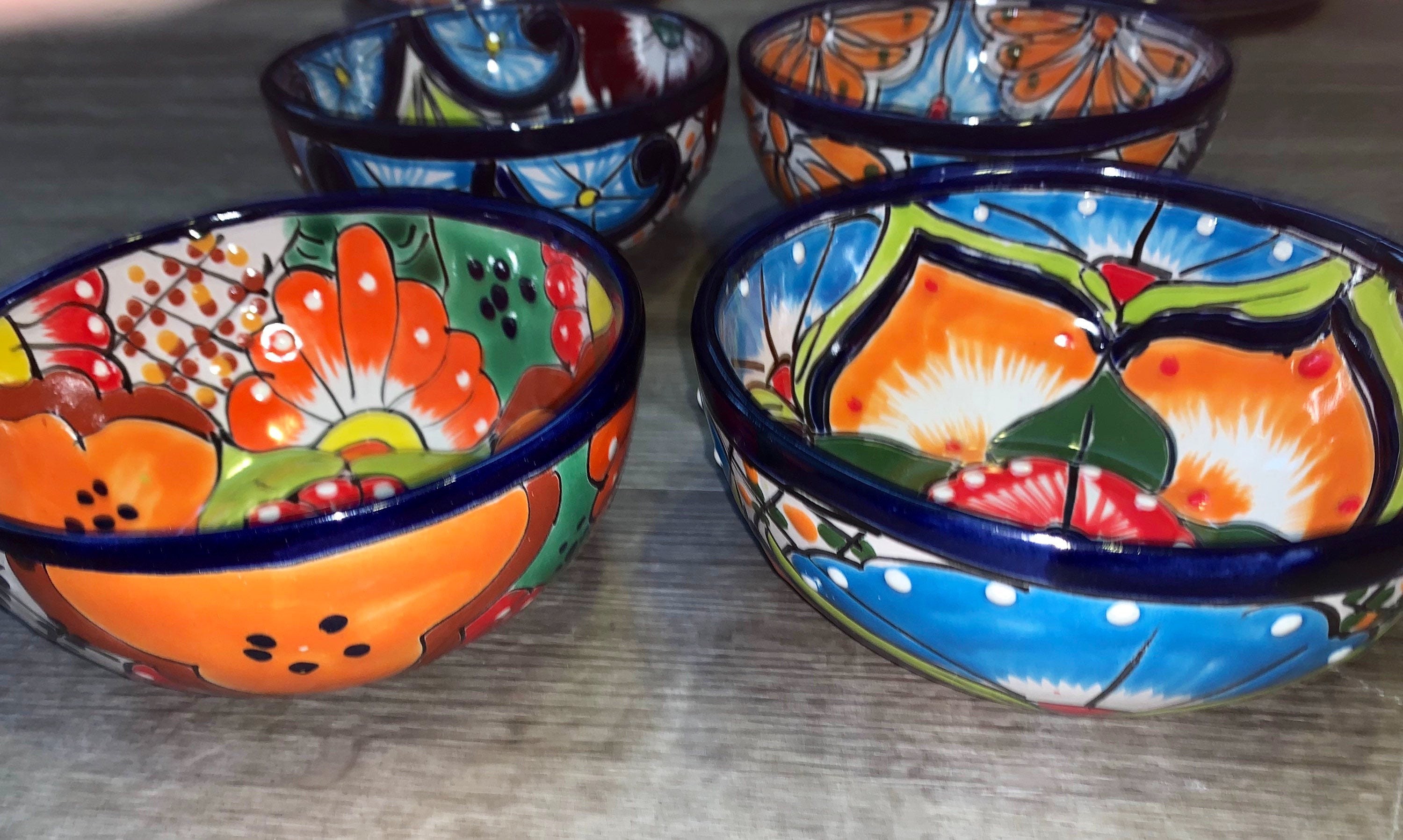 Mexican Talavera Dinnerware Set Seating for 4 Vibrant Dishes Etsy