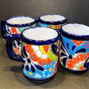 Mugs Talavera extra large Mexican a large cup of tea or coffee 4.5X4” 18 oz