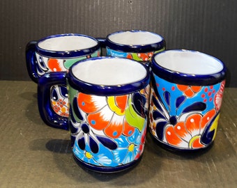 Mugs Talavera extra large Mexican a large cup of tea or coffee 4.5X4” 18 oz