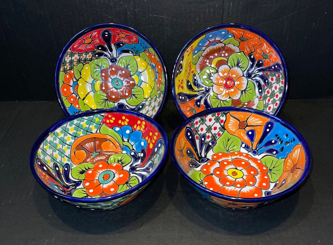 メキシコ タラベラ焼き 大皿5 ワカモレボウル3ケ 4個セット 【公式通販】