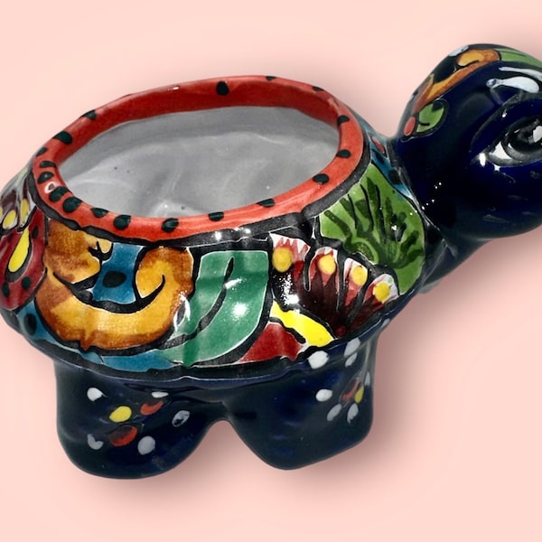 Talavera baby turtle great for succulents beautiful hand painted lots of  detail