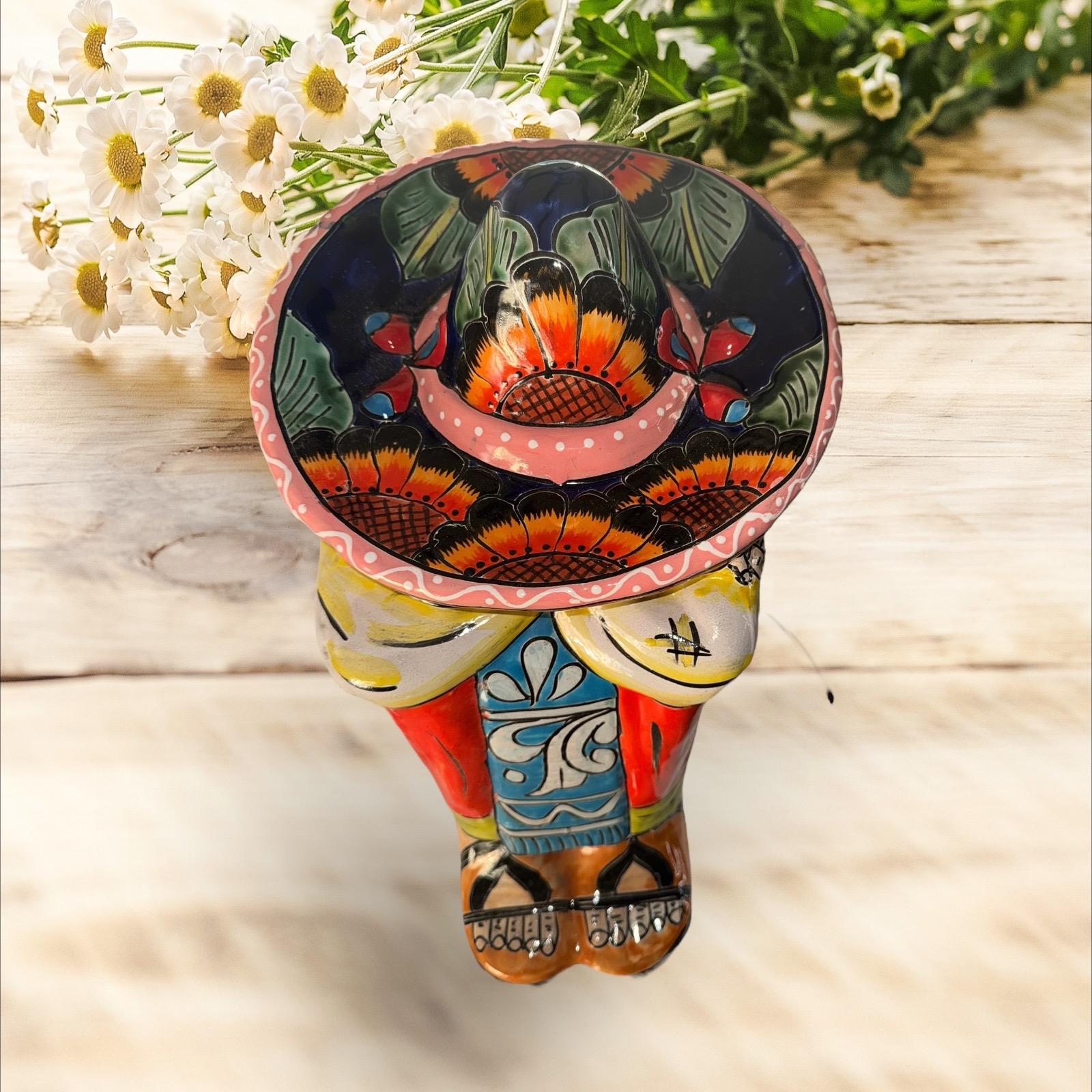 Panchito Statue Talavera Sleeping Mexican Man Extra Lager