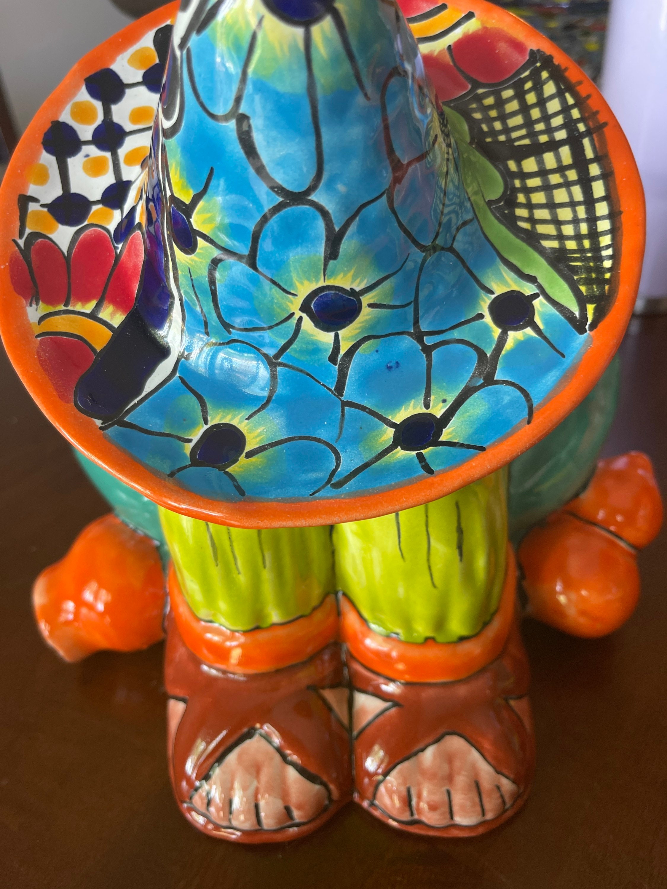 Canister Ponchito Mexican Talavera Cookie Jar Panchito the Hat Come off the  Canister, Great for Storing Cookies, Candies 