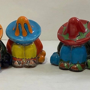 Mexican Talavera Pottery Sleeping Sombrero Man Figurine