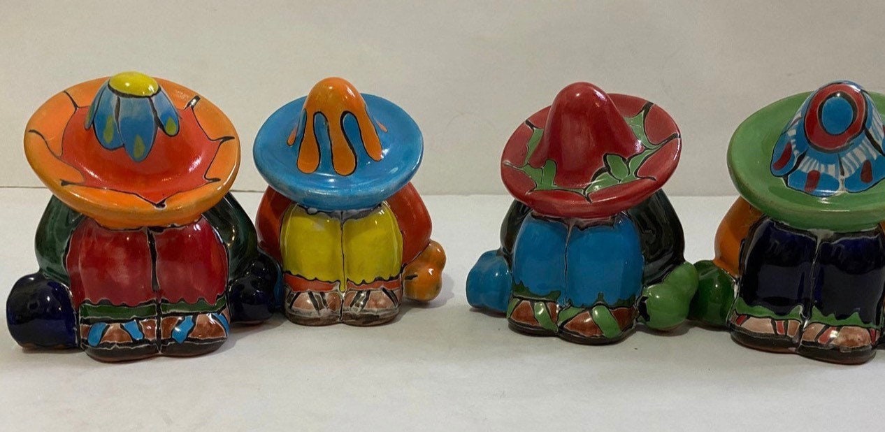 Panchito Small Mexican Talavera Pottery Sleeping Sombrero Man