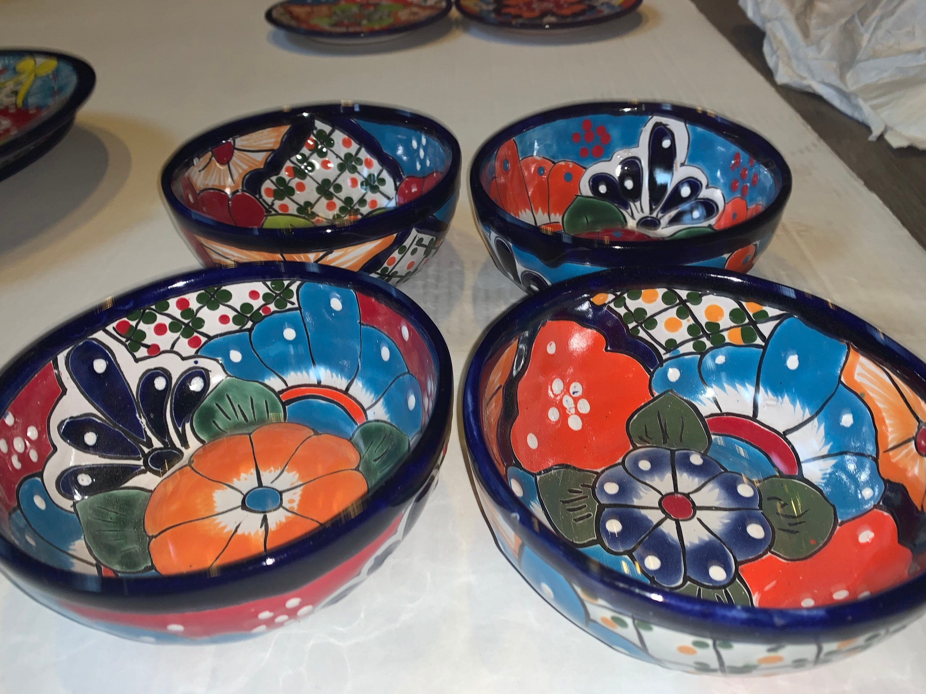 メキシコ タラベラ陶器 ボウル
