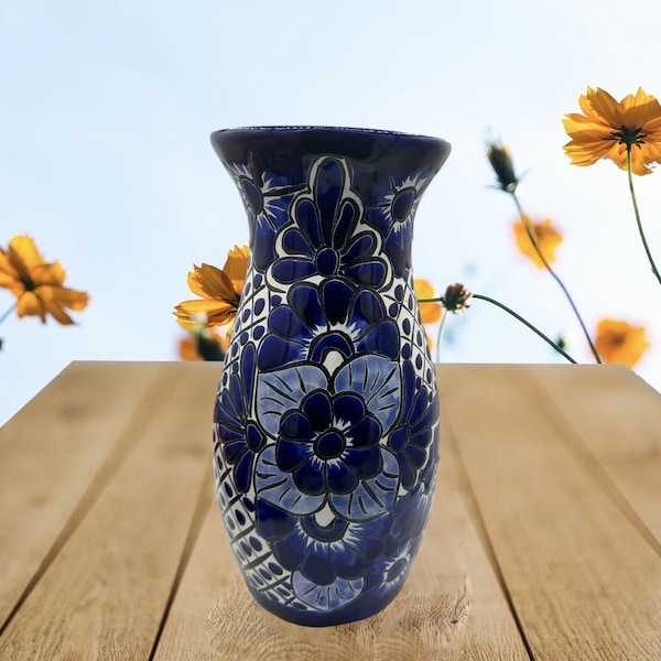 Blue and White Talavera Vases Etsy