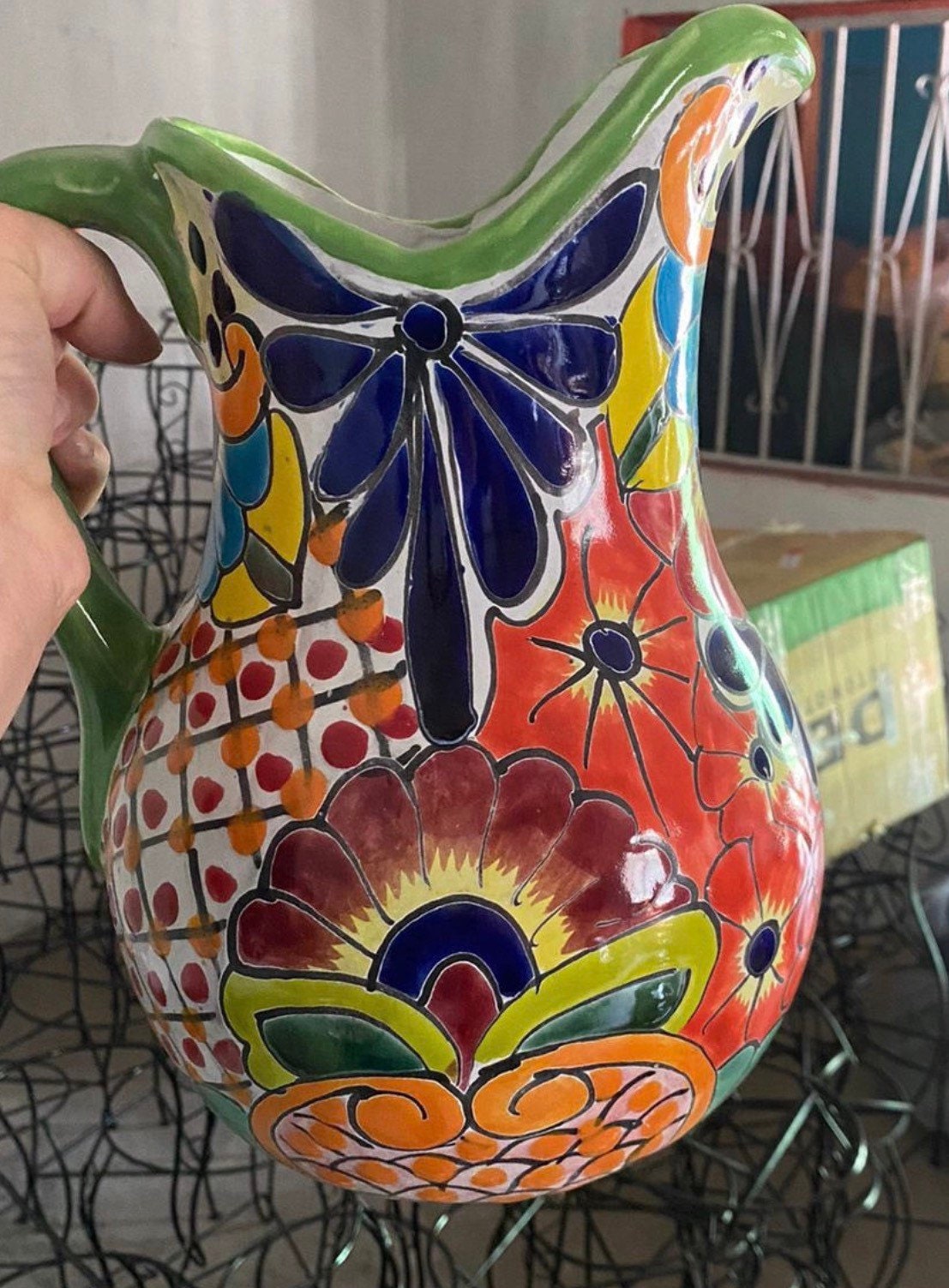 Mexican Floral Talavera Pitcher & Glass Set 9.5 (33bc596) - Mission Del  Rey Southwest