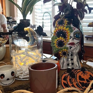 Dia de Los Muertos Schmetterling Übertopf: Sugar Skull Dekoration