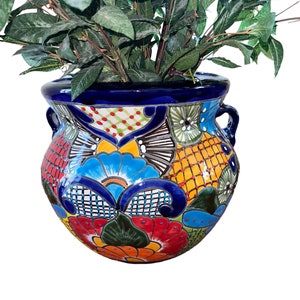 Talavera planter multicolored large