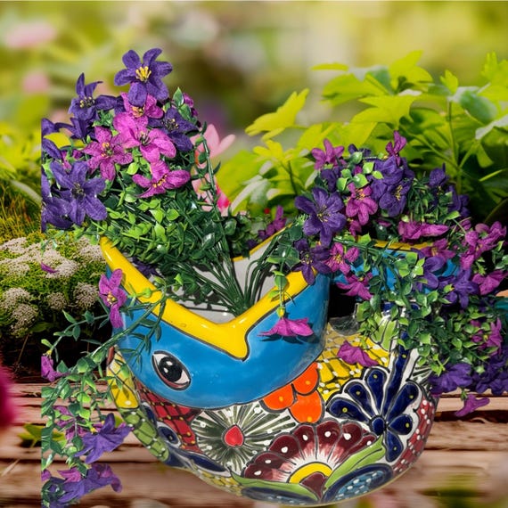 Planter Big Fish Talavera Variety of Multicolored 18x 11 Extra Large -  Etsy
