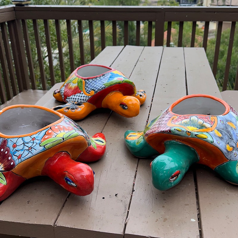 Large Turtle Planter - Etsy