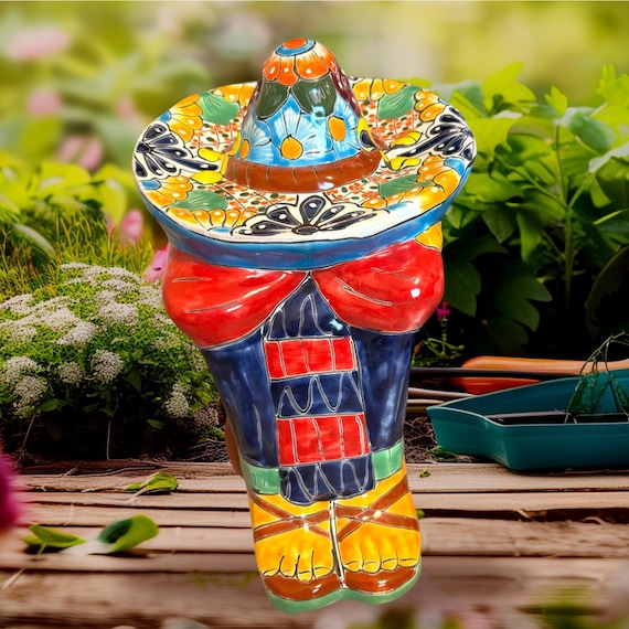 Panchito Statue Talavera Sleeping Mexican Man Extra Lager Made 16