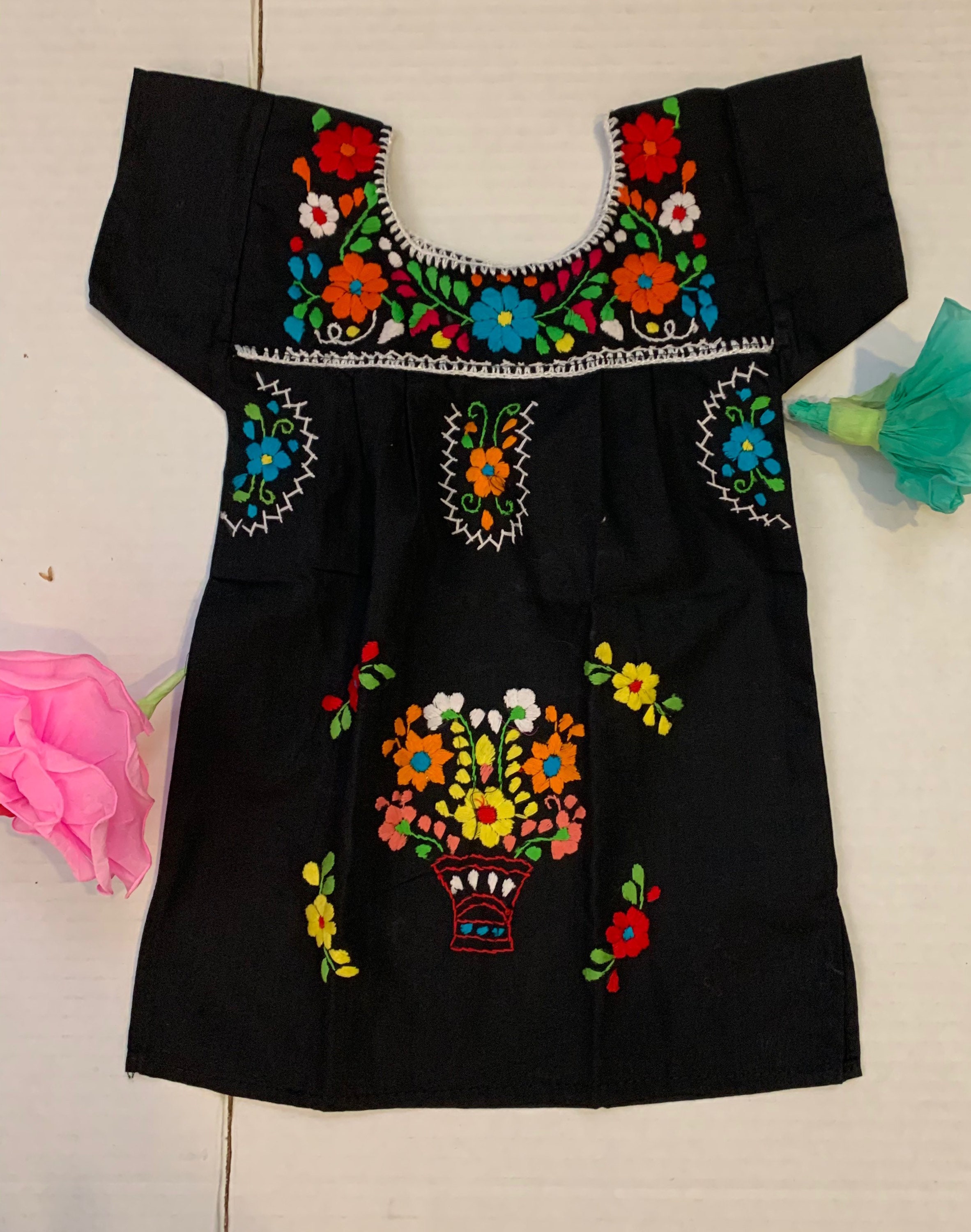 Traditional Mexican COCO Baby Girls Black Dress With | Etsy
