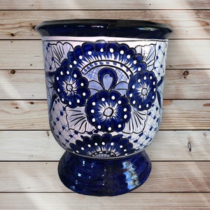 Talavera planter blue and white, extra large planter