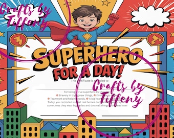 Super Hero of the Day Certificates
