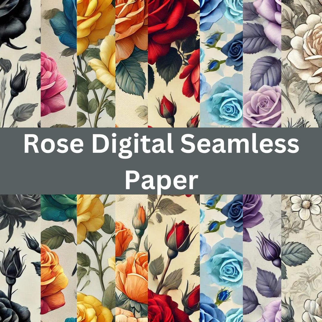 Rose Seamless Digital Paper - Etsy