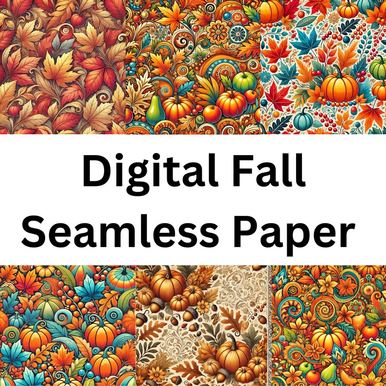 Fall Seamless Digital Paper - Etsy