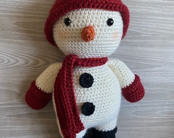Snowman Plush Toy - Christmas Stuffed Animal - Winter Home Decor
