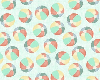 Beach Travel -Beach Balls- by 3 Wishes Fabric