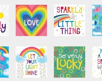 2/3 yard -PANEL- Shine Bright Digital Block by Clothworks