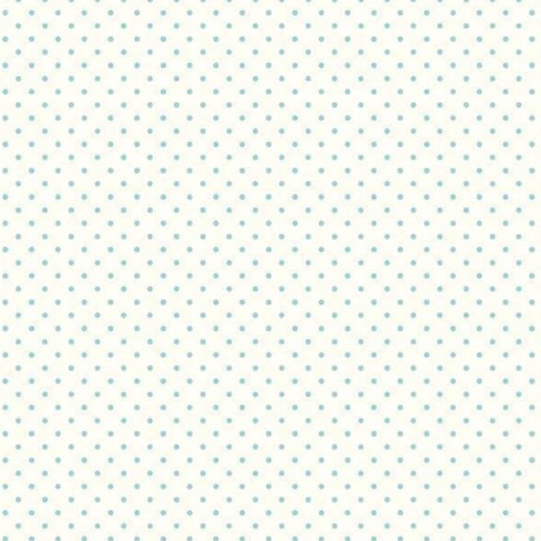 Le Creme C600-20 AQUA Dots on Cream by Riley Blake