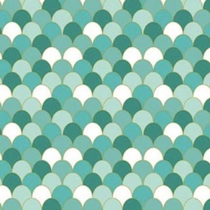 Ahoy! Mermaids  SC10345-SEAFOAM by Riley Blake
