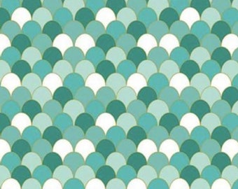 Ahoy! Mermaids  SC10345-SEAFOAM by Riley Blake